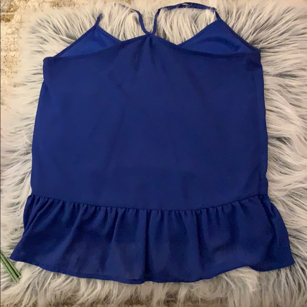 Blue polyester top - Picture 2 of 2